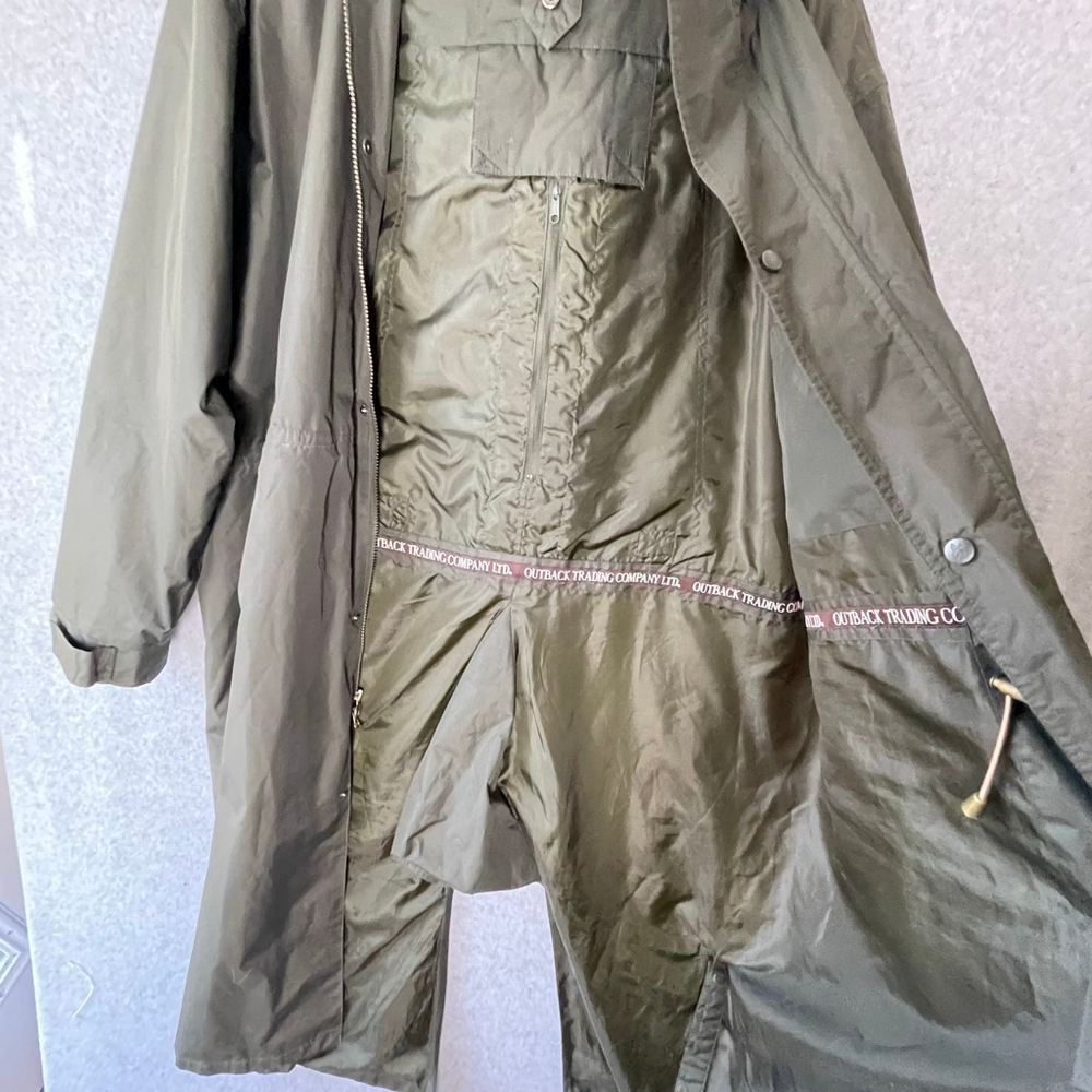 Outback Trading Company Olive Green Raincoat XXL - Picture 7 of 16